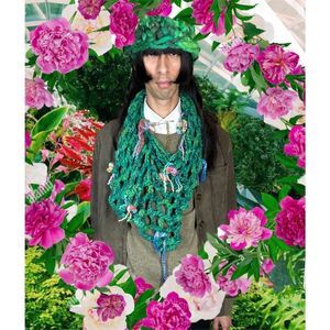 Fairy Scarf Cottage Core Flower Boa Shawl Shrug Snood